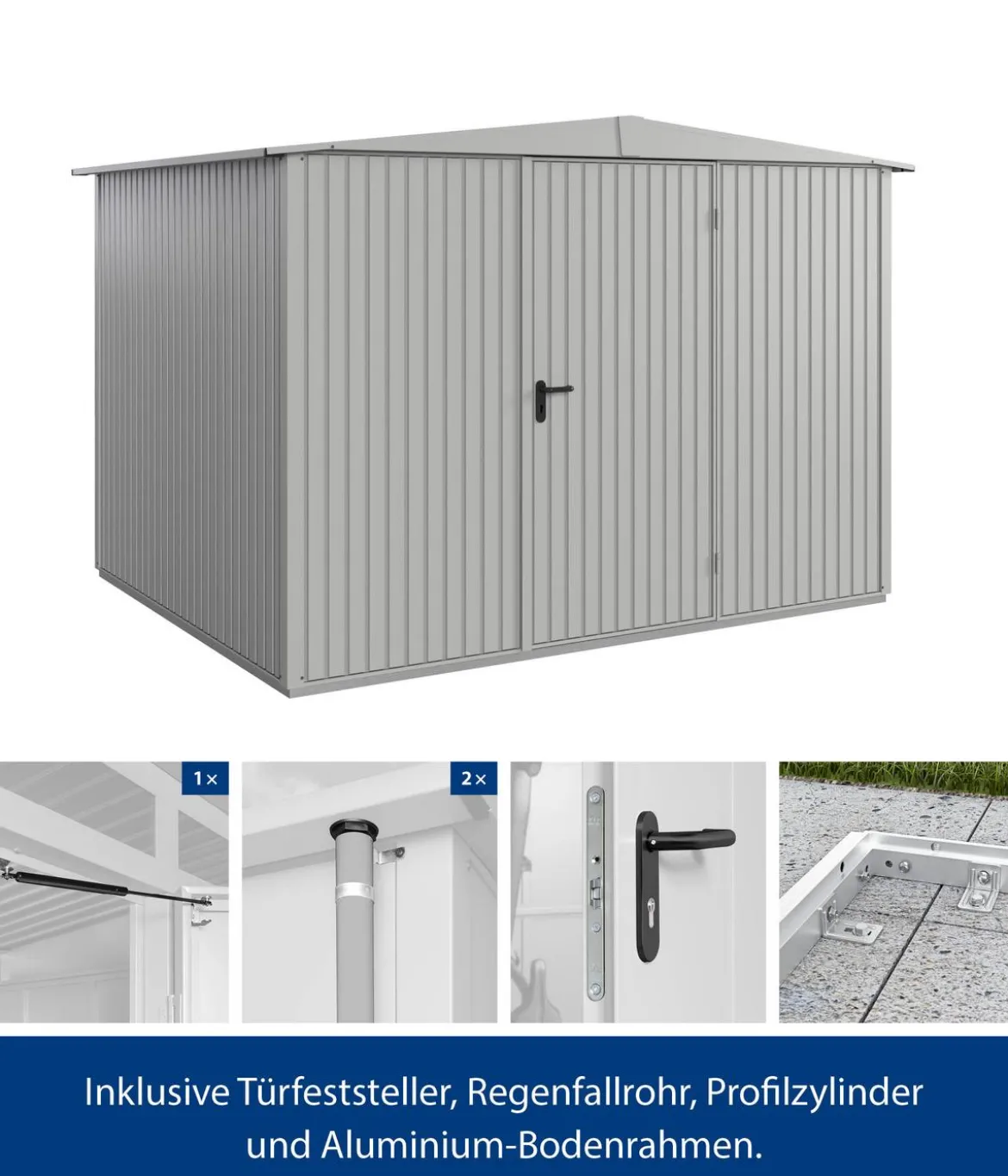 Hörmann Berry-Gerätehaus Classic-S Typ 3, ca. B323,6/H219,4/T247,7 cm