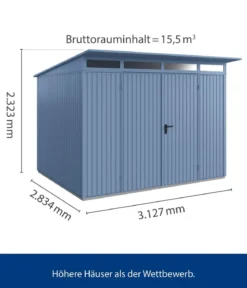 Hörmann Berry-Gerätehaus Classic-P Typ 3, ca. B312,7/H232,3/T283,4 cm