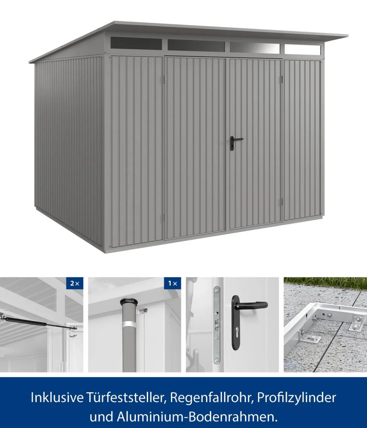 Hörmann Berry-Gerätehaus Classic-P Typ 3, ca. B312,7/H232,3/T283,4 cm