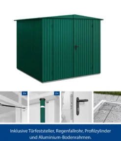 Hörmann Berry-Gerätehaus Classic-S Typ 2, ca. B258,8/H216/T247,7 cm