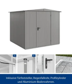 Hörmann Berry-Gerätehaus Classic-S Typ 2, ca. B258,8/H216/T247,7 cm