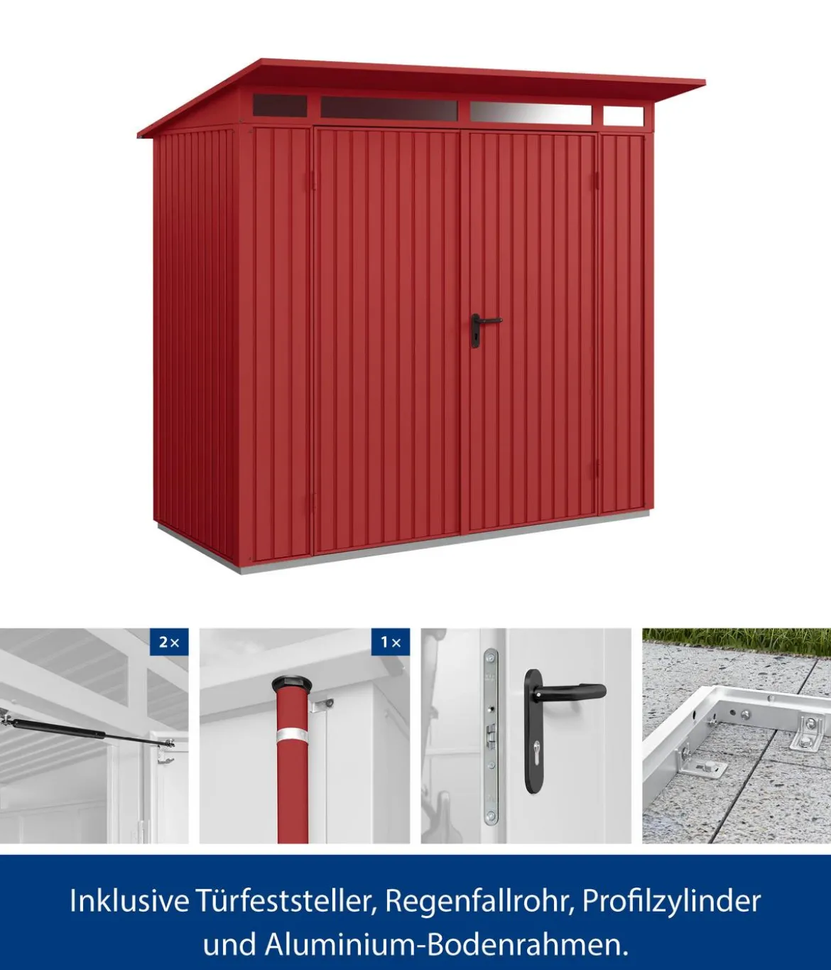 Hörmann Berry-Gerätehaus Classic-P Typ 1, ca. B247,9/H228,6/T153 cm