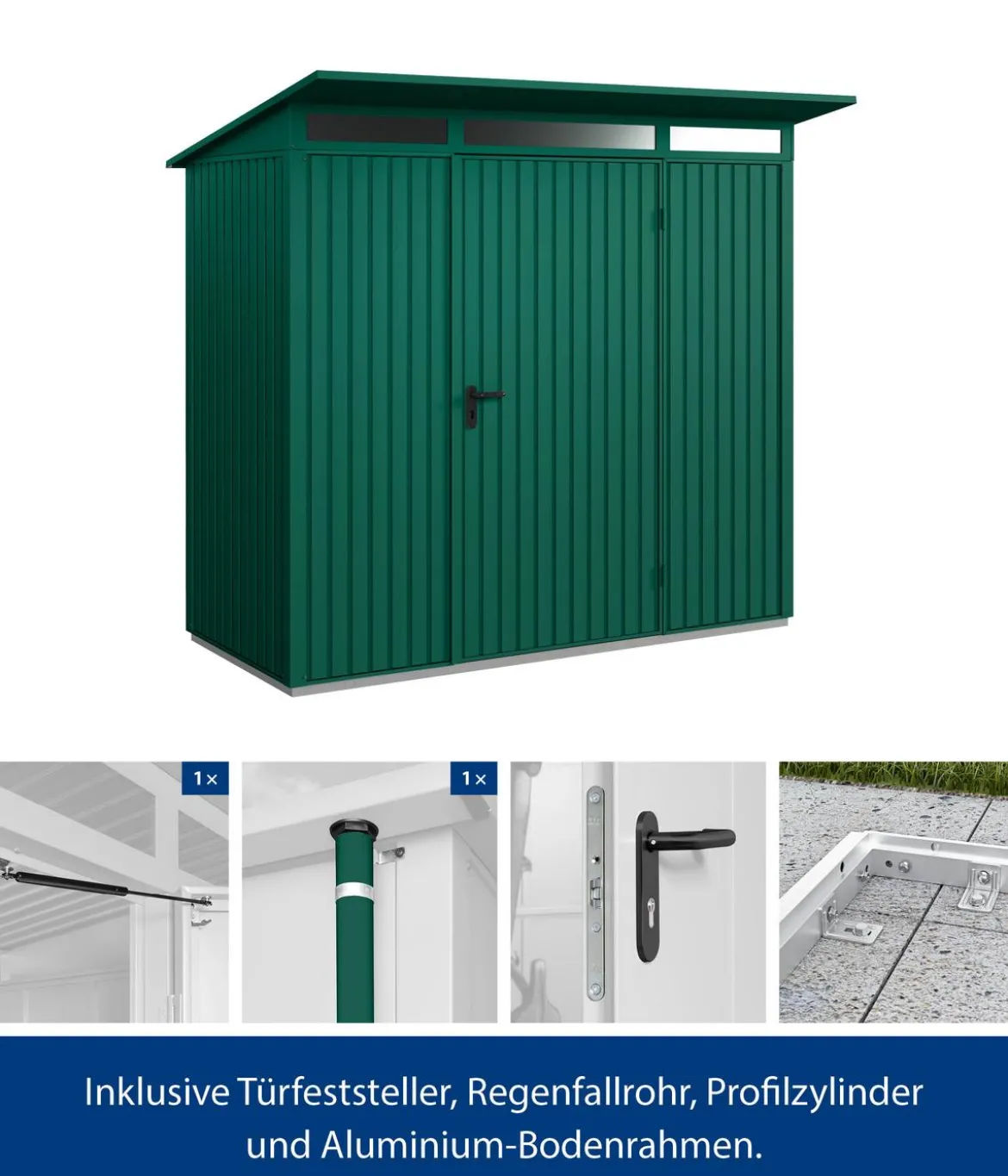 Hörmann Berry-Gerätehaus Classic-P Typ 1, ca. B247,9/H228,6/T153 cm