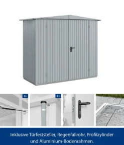 Hörmann Berry-Gerätehaus Classic-S Typ 1, ca. B258,8/H216/T121,3 cm