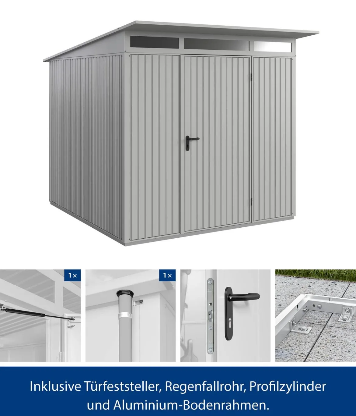 Hörmann Berry-Gerätehaus Classic-P Typ 2, ca. B247,9/H232,3/T283,4 cm