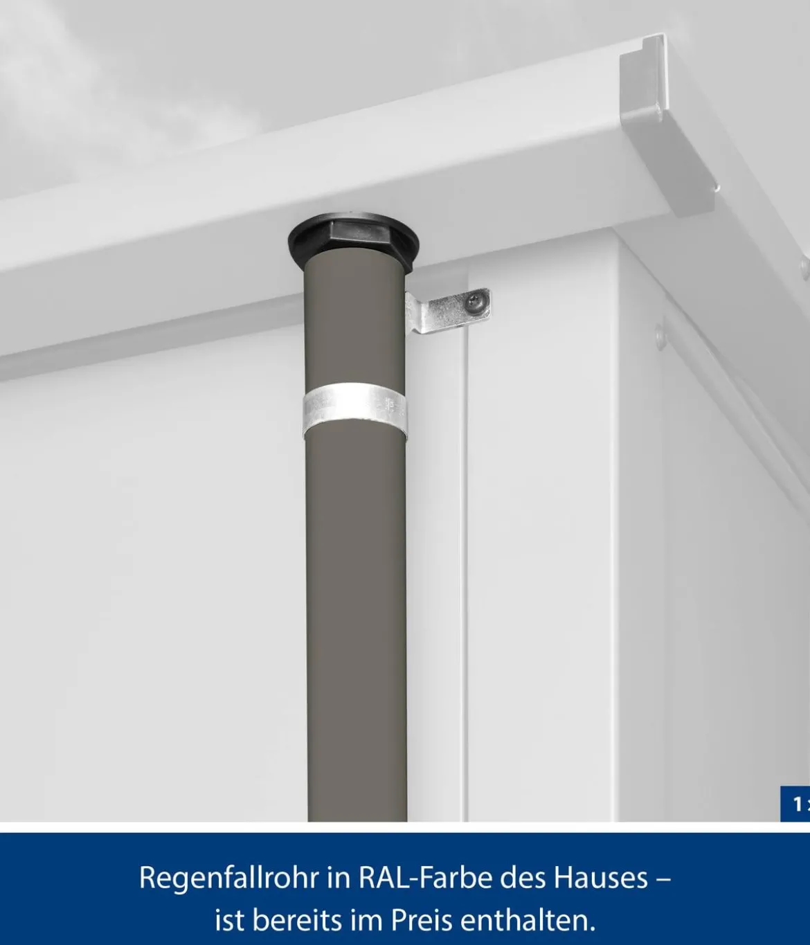 Hörmann Berry-Gerätehaus Classic-P Typ 2, ca. B247,9/H232,3/T283,4 cm