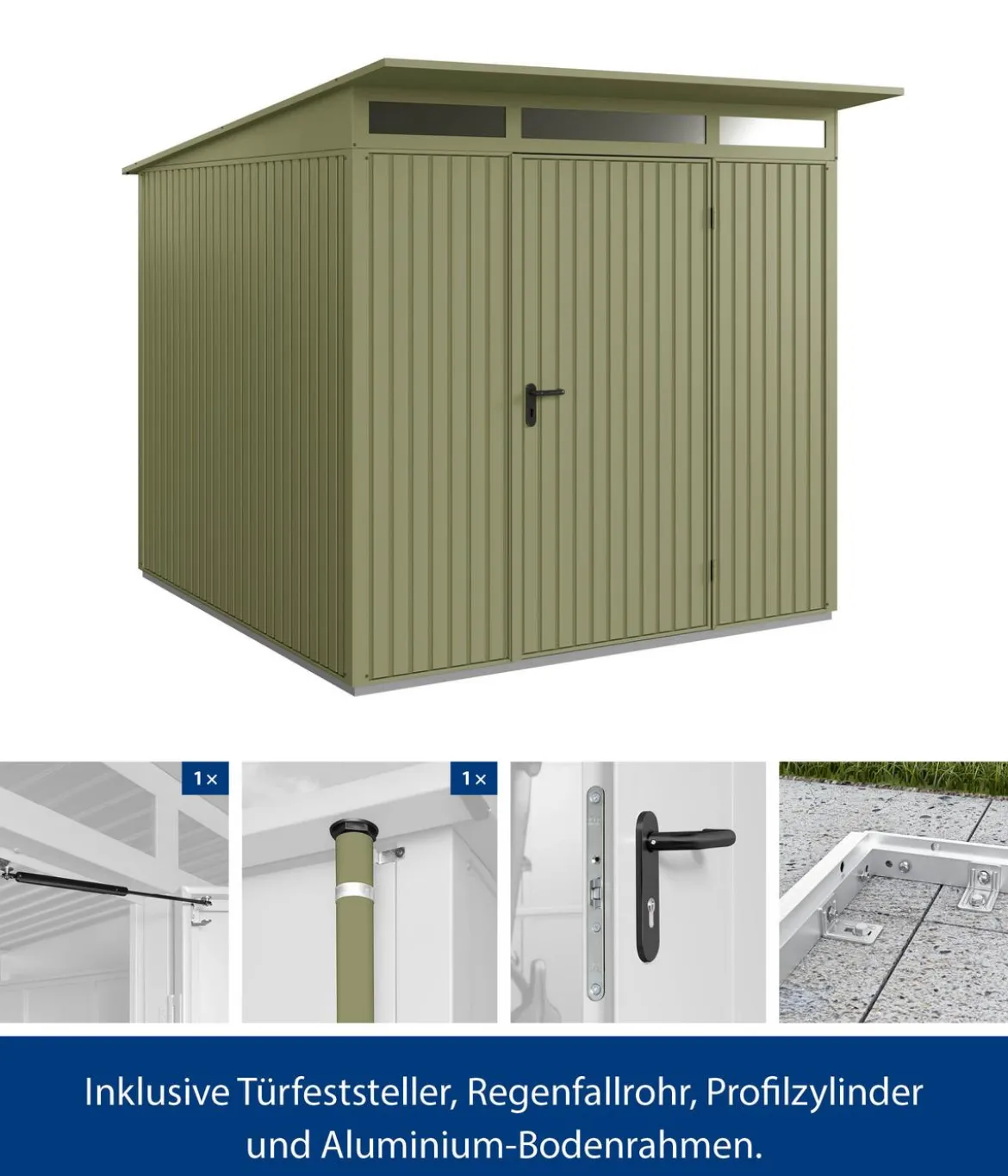 Hörmann Berry-Gerätehaus Classic-P Typ 2, ca. B247,9/H232,3/T283,4 cm