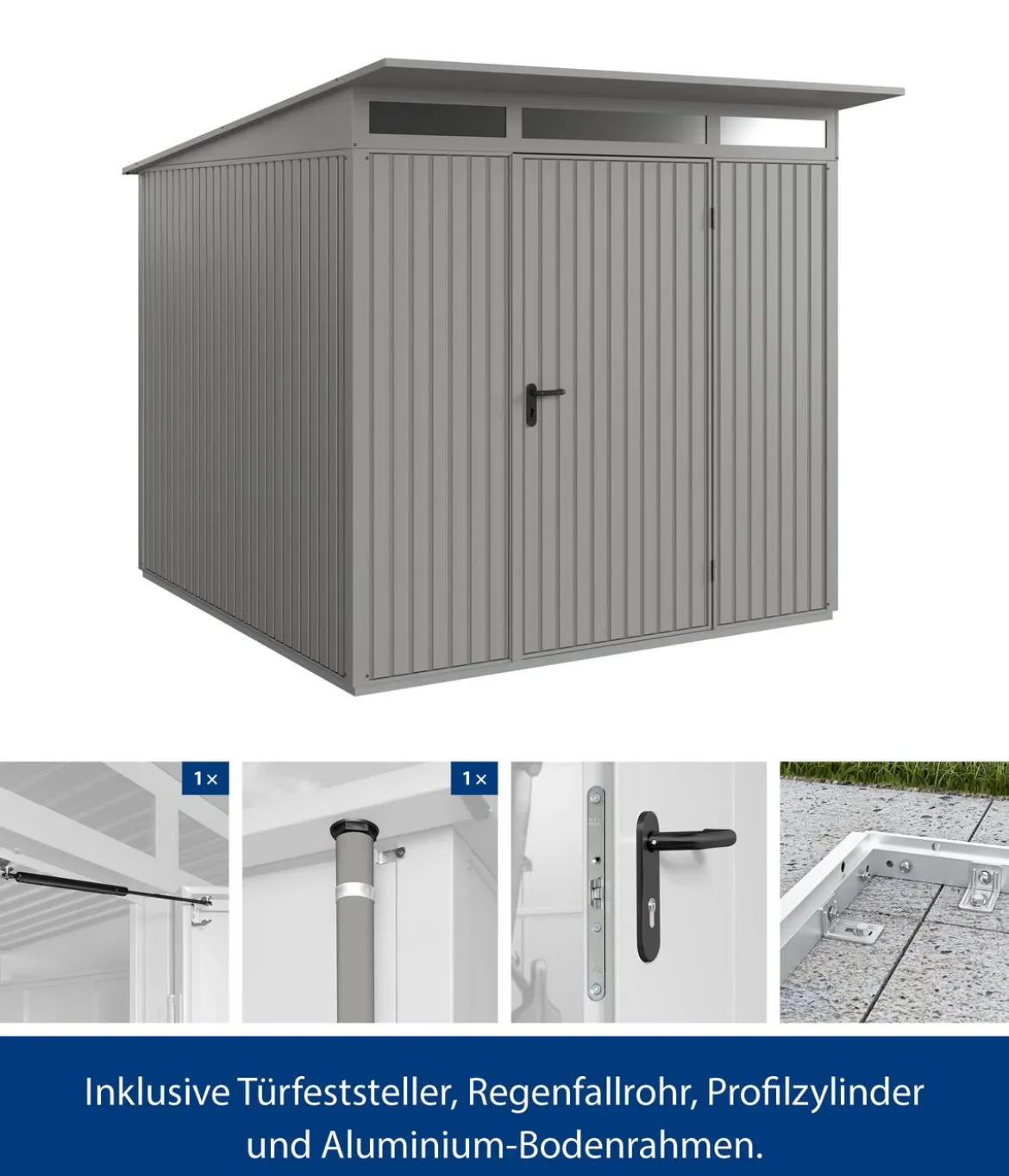 Hörmann Berry-Gerätehaus Classic-P Typ 2, ca. B247,9/H232,3/T283,4 cm