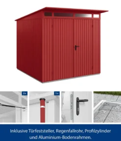 Hörmann Berry-Gerätehaus Classic-P Typ 2, ca. B247,9/H232,3/T283,4 cm
