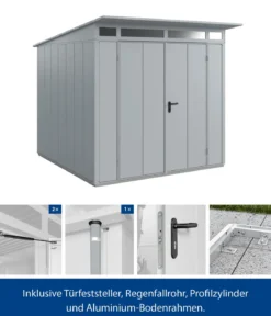 Hörmann Berry-Gerätehaus Modern-P Typ 2, ca. B247,9/H232,3/T283,4 cm