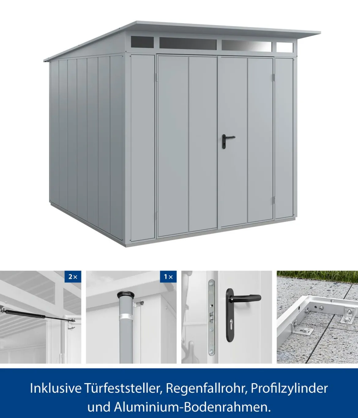 Hörmann Berry-Gerätehaus Modern-P Typ 2, ca. B247,9/H232,3/T283,4 cm