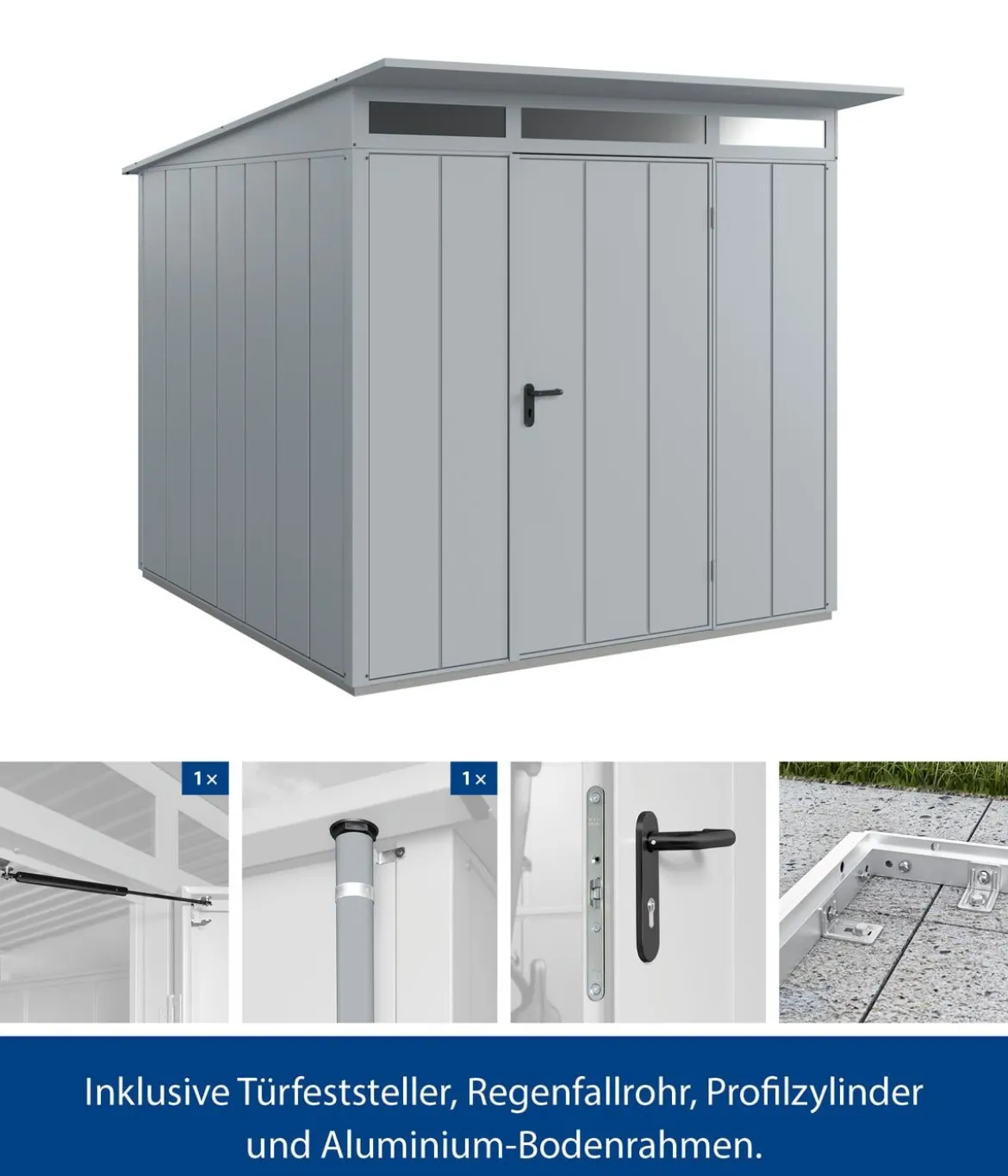 Hörmann Berry-Gerätehaus Modern-P Typ 2, ca. B247,9/H232,3/T283,4 cm