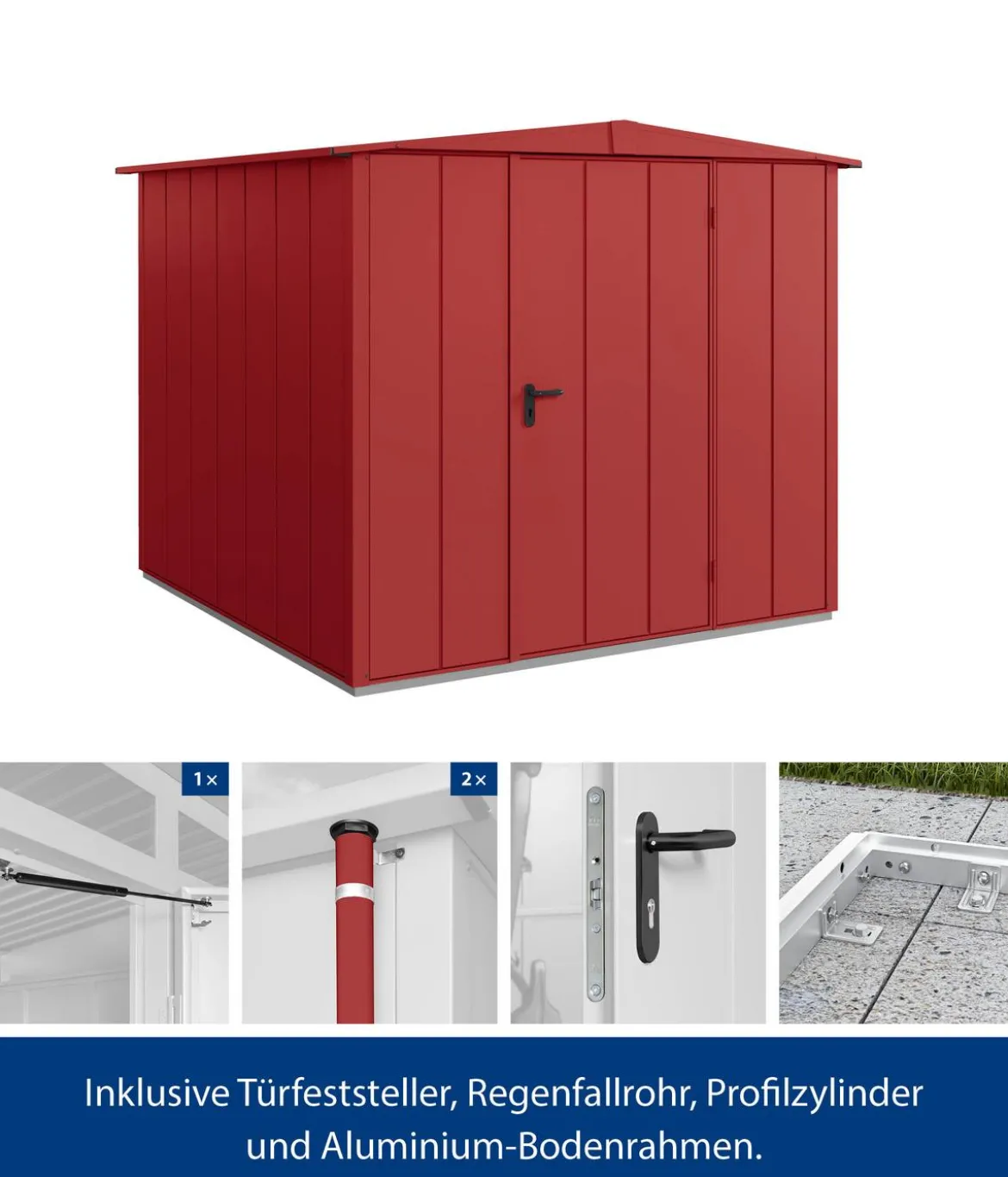 Hörmann Berry-Gerätehaus Modern-S Typ 2, ca. B258,8/H216/T247,7 cm
