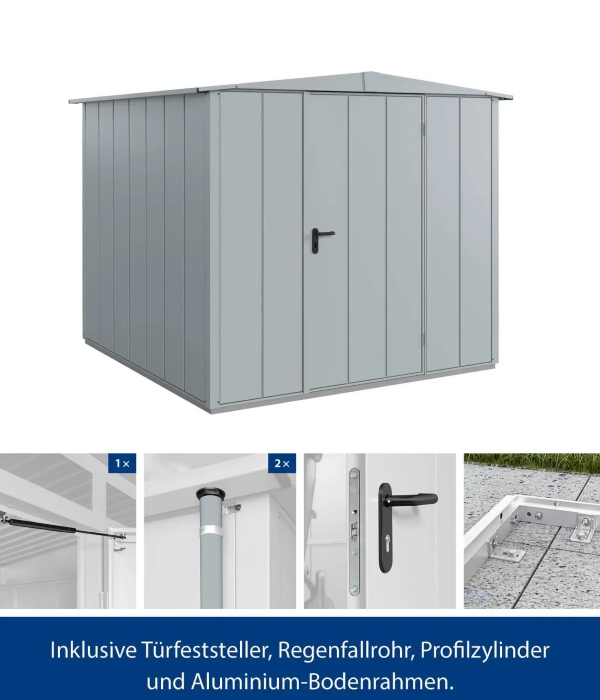 Hörmann Berry-Gerätehaus Modern-S Typ 2, ca. B258,8/H216/T247,7 cm