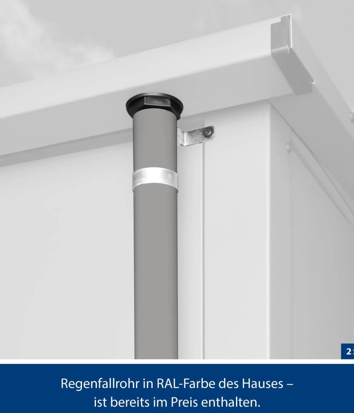Hörmann Berry-Gerätehaus Modern-S Typ 2, ca. B258,8/H216/T247,7 cm