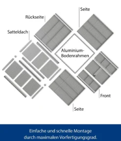 Hörmann Berry-Gerätehaus Modern-S Typ 2, ca. B258,8/H216/T247,7 cm