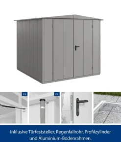 Hörmann Berry-Gerätehaus Modern-S Typ 2, ca. B258,8/H216/T247,7 cm
