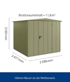 Hörmann Berry-Gerätehaus Modern-S Typ 2, ca. B258,8/H216/T247,7 cm