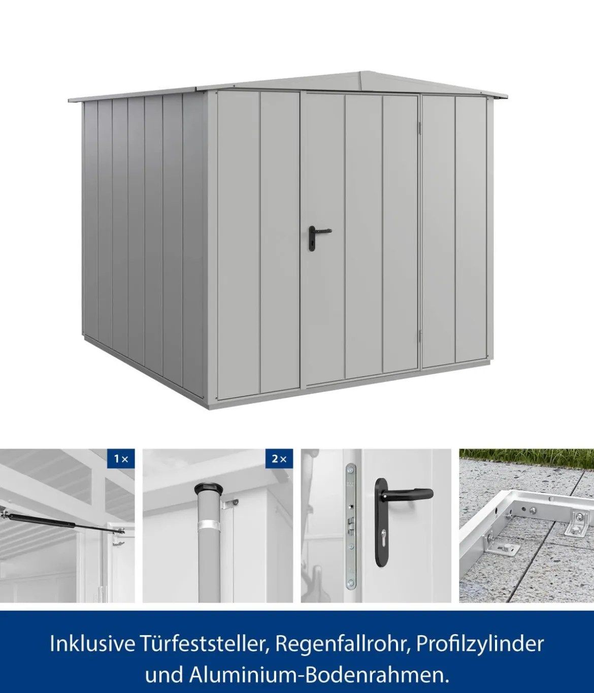 Hörmann Berry-Gerätehaus Modern-S Typ 2, ca. B258,8/H216/T247,7 cm