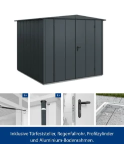 Hörmann Berry-Gerätehaus Modern-S Typ 2, ca. B258,8/H216/T247,7 cm