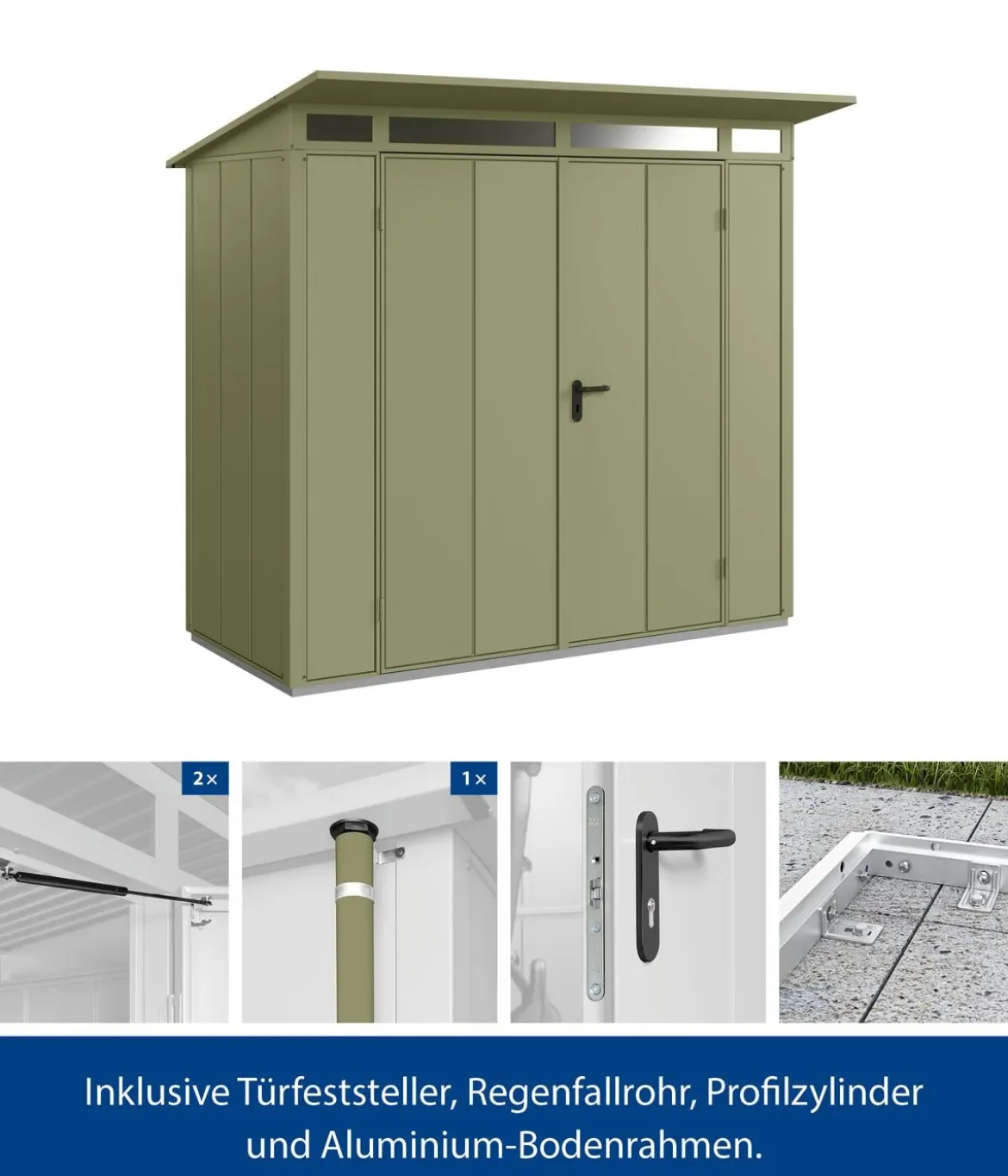 Hörmann Berry-Gerätehaus Modern-P Typ 1, ca. B247,9/H228,6/T153 cm