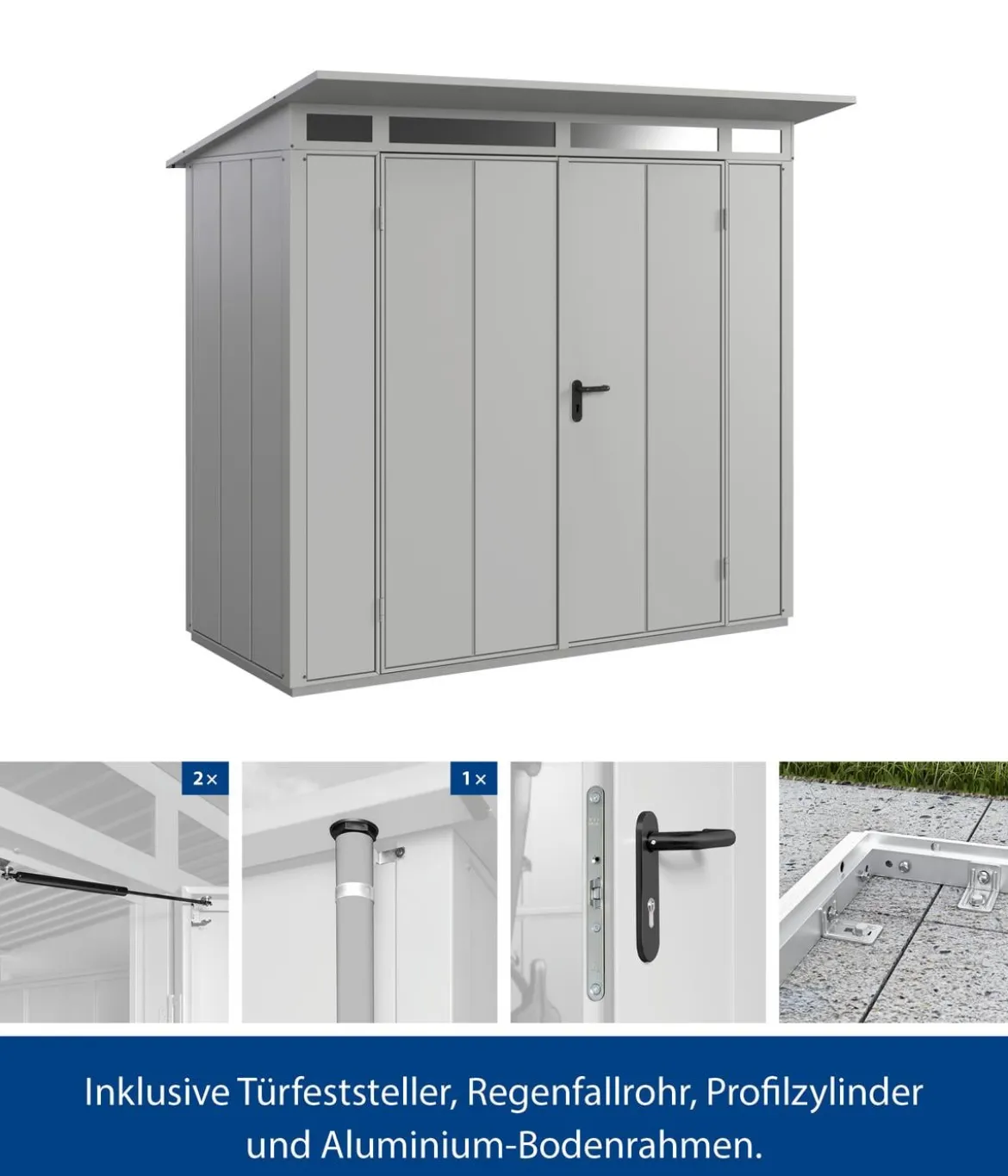 Hörmann Berry-Gerätehaus Modern-P Typ 1, ca. B247,9/H228,6/T153 cm