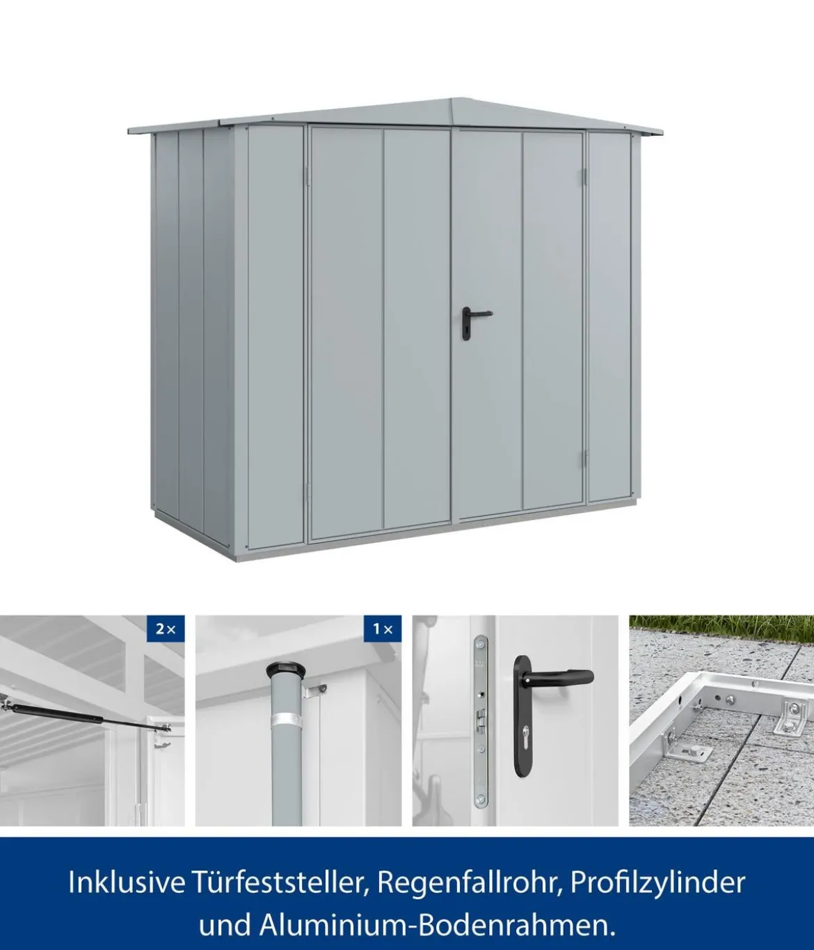 Hörmann Berry-Gerätehaus Modern-S Typ 1, ca. B258,8/H216/T121,3 cm
