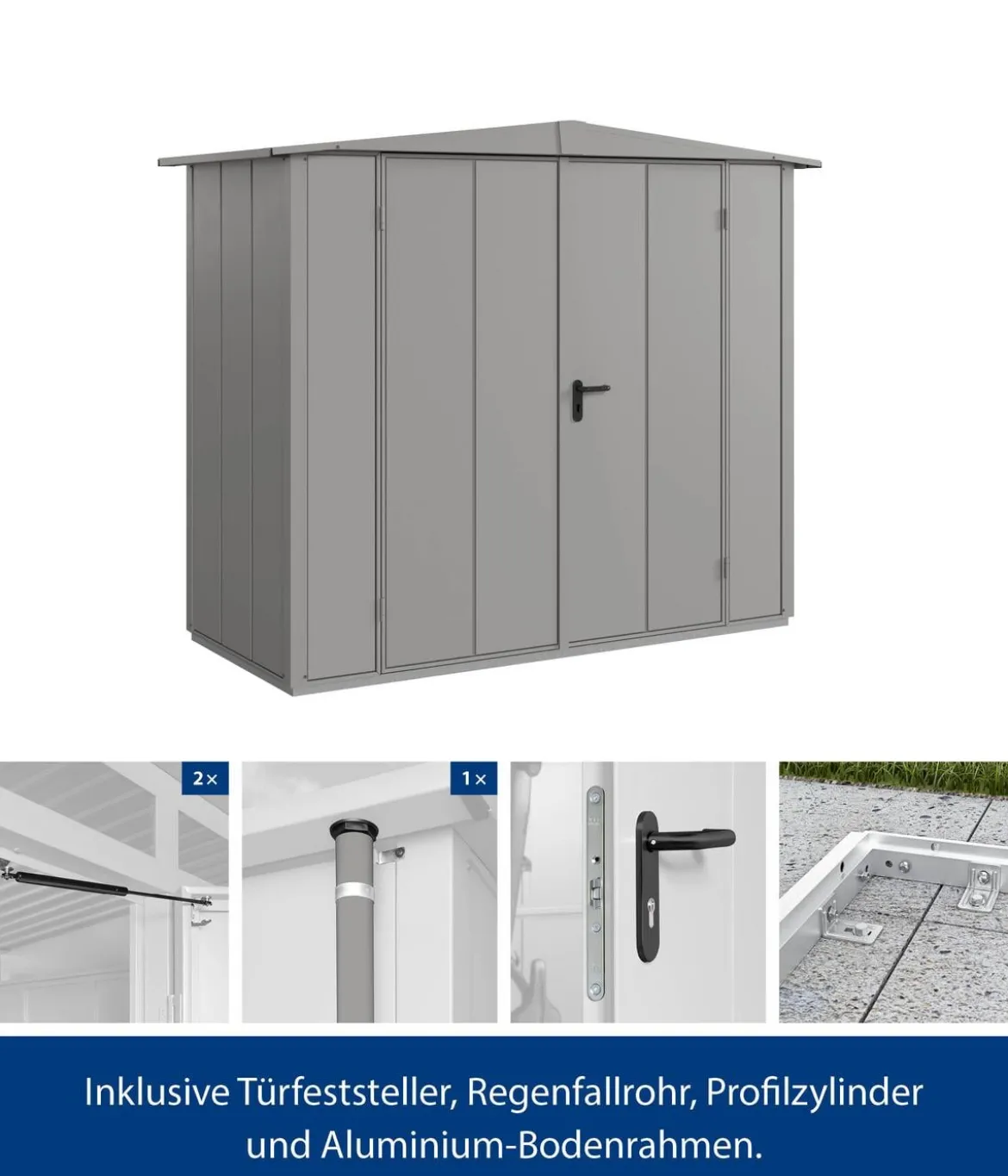 Hörmann Berry-Gerätehaus Modern-S Typ 1, ca. B258,8/H216/T121,3 cm
