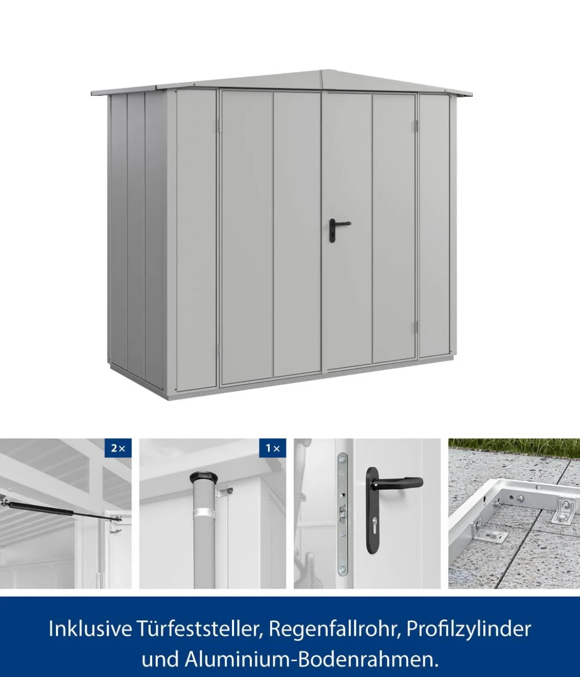 Hörmann Berry-Gerätehaus Modern-S Typ 1, ca. B258,8/H216/T121,3 cm