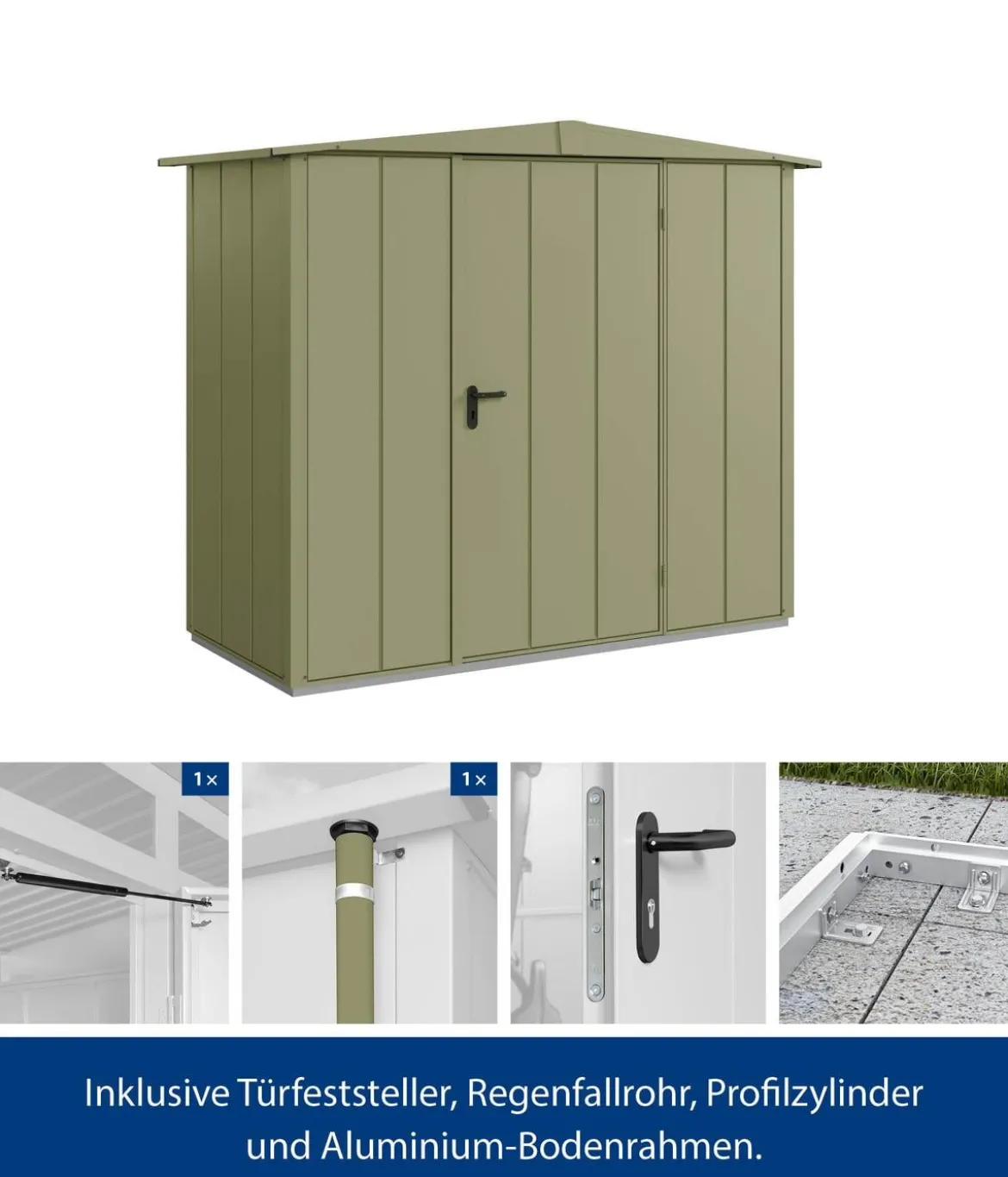 Hörmann Berry-Gerätehaus Modern-S Typ 1, ca. B258,8/H216/T121,3 cm