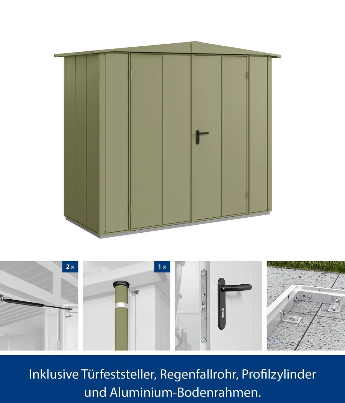 Hörmann Berry-Gerätehaus Modern-S Typ 1, ca. B258,8/H216/T121,3 cm