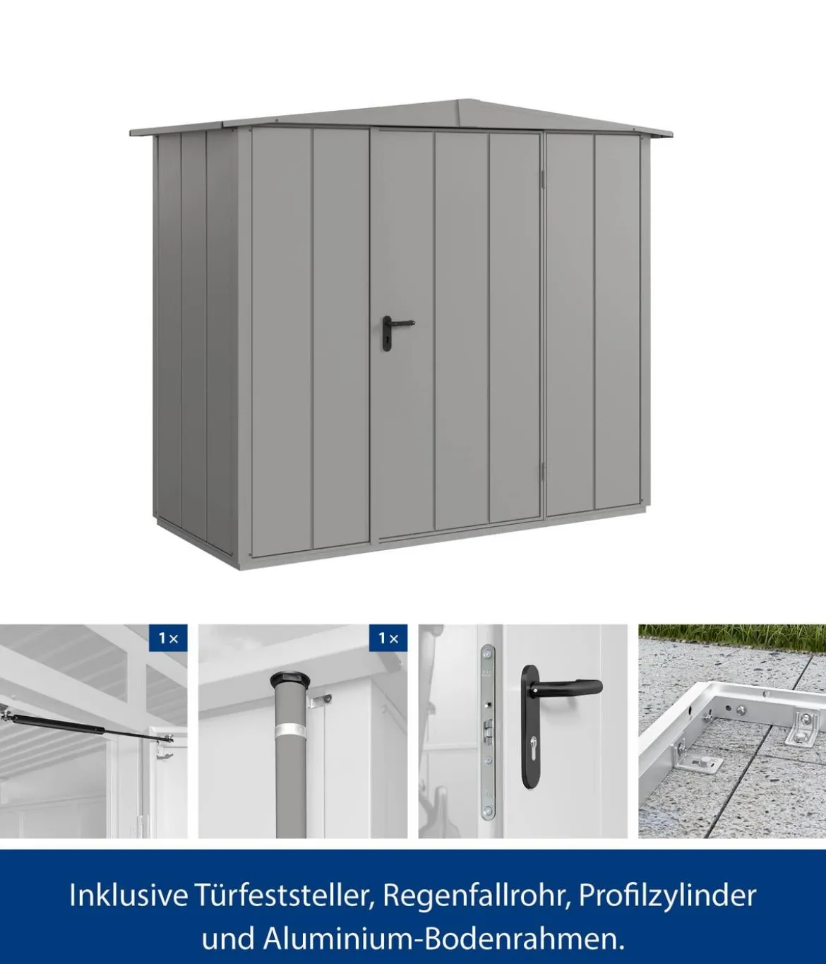 Hörmann Berry-Gerätehaus Modern-S Typ 1, ca. B258,8/H216/T121,3 cm
