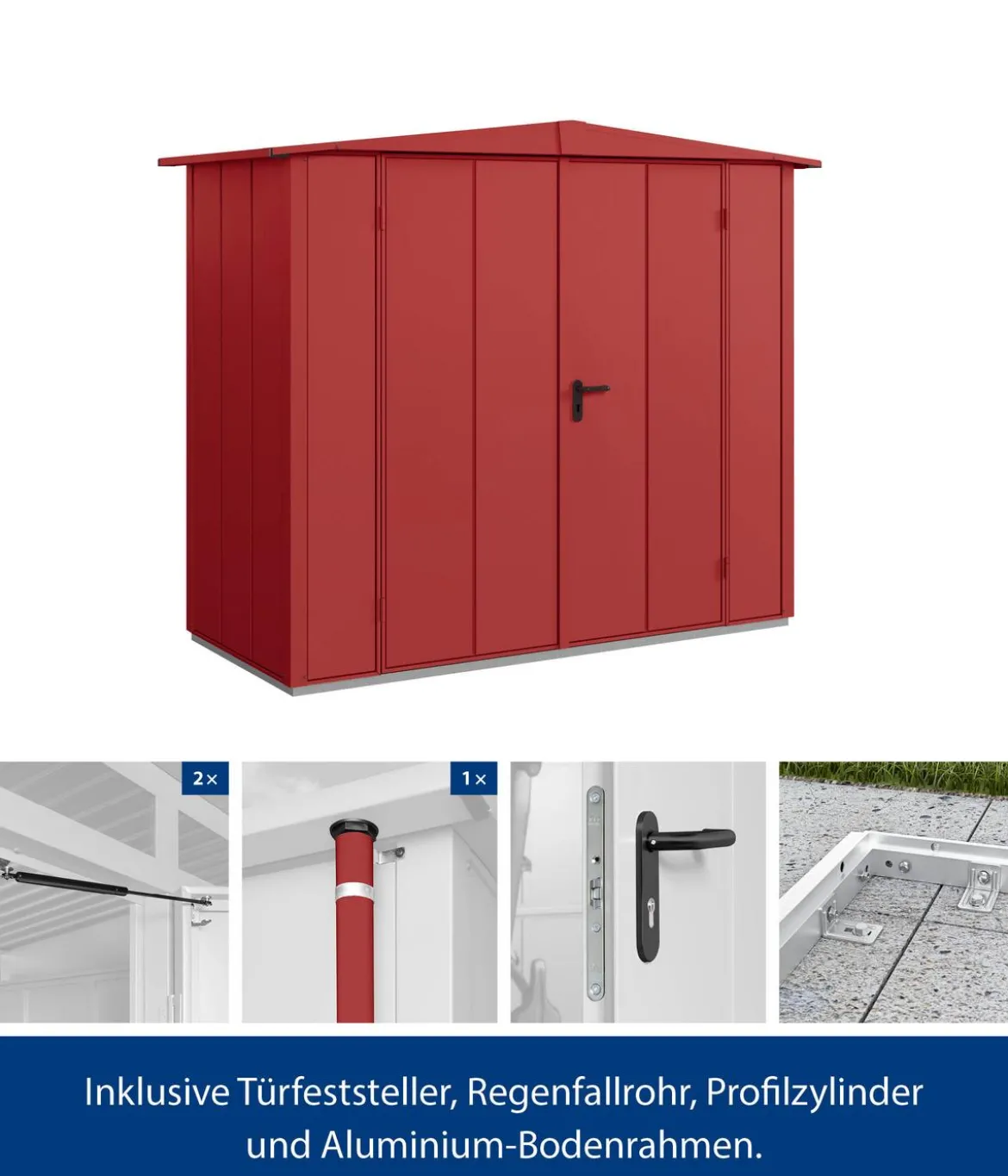 Hörmann Berry-Gerätehaus Modern-S Typ 1, ca. B258,8/H216/T121,3 cm