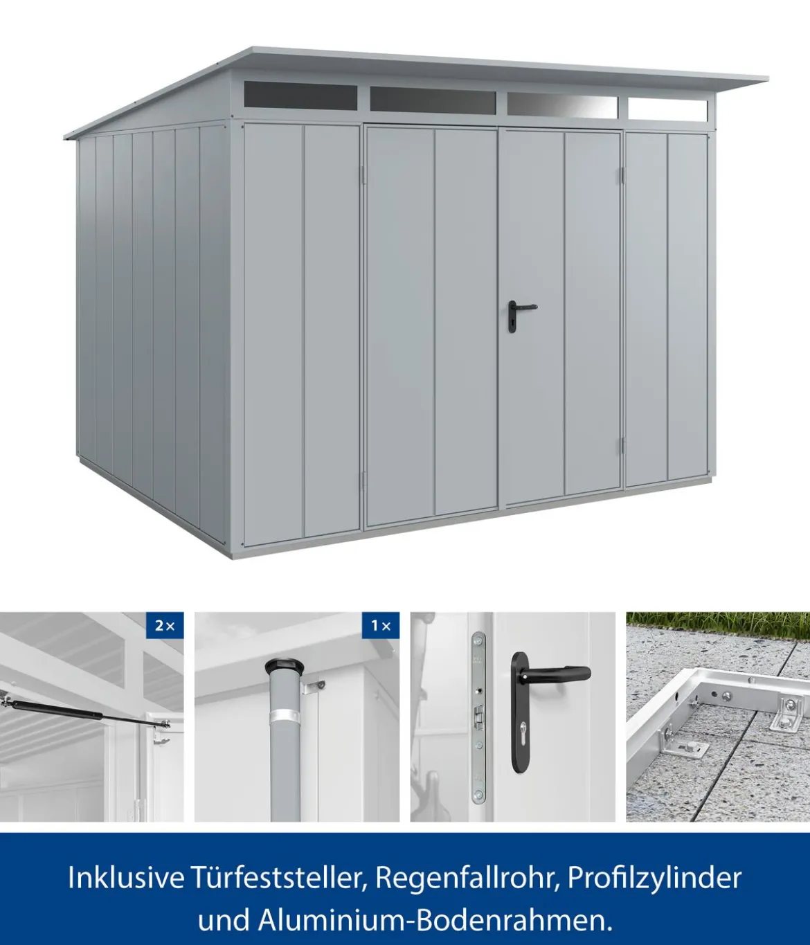 Hörmann Berry-Gerätehaus Modern-P Typ 3, ca. B312,7/H232,3/T283,4 cm