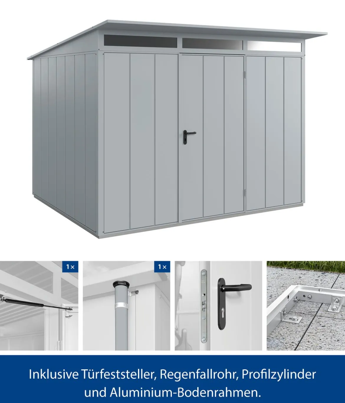 Hörmann Berry-Gerätehaus Modern-P Typ 3, ca. B312,7/H232,3/T283,4 cm