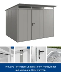 Hörmann Berry-Gerätehaus Modern-P Typ 3, ca. B312,7/H232,3/T283,4 cm
