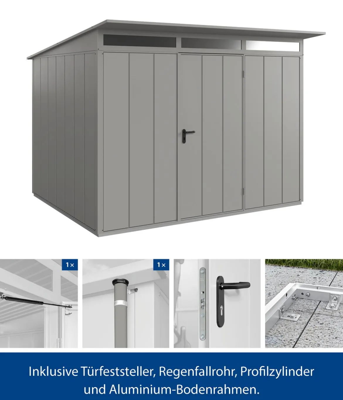 Hörmann Berry-Gerätehaus Modern-P Typ 3, ca. B312,7/H232,3/T283,4 cm