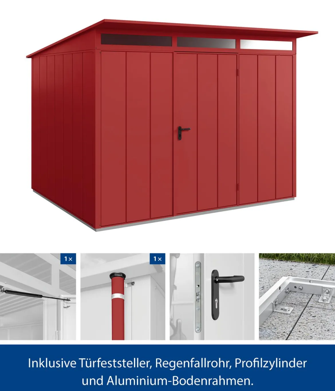 Hörmann Berry-Gerätehaus Modern-P Typ 3, ca. B312,7/H232,3/T283,4 cm