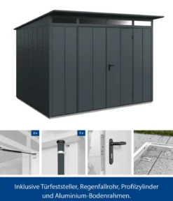 Hörmann Berry-Gerätehaus Modern-P Typ 3, ca. B312,7/H232,3/T283,4 cm