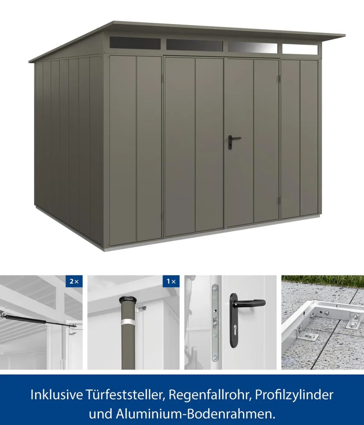Hörmann Berry-Gerätehaus Modern-P Typ 3, ca. B312,7/H232,3/T283,4 cm