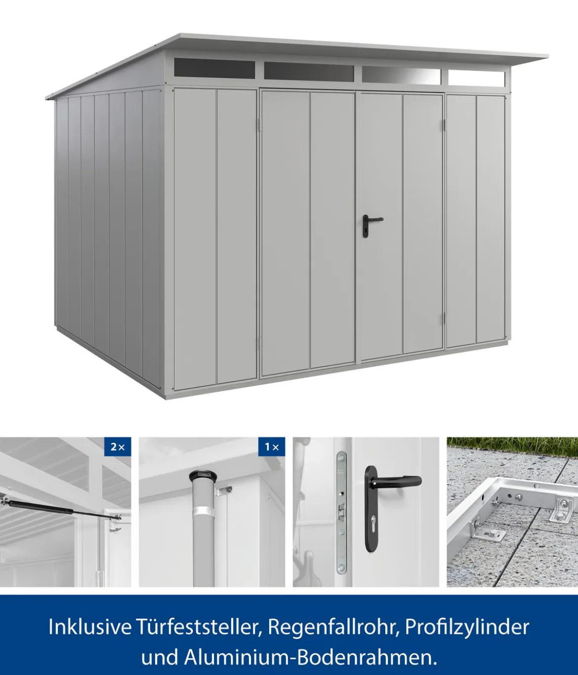 Hörmann Berry-Gerätehaus Modern-P Typ 3, ca. B312,7/H232,3/T283,4 cm
