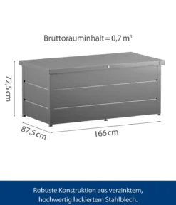 Hörmann Gartenbox Juno Modern 1620, 700 Liter, ca. B166/H72,5/T87,5 cm