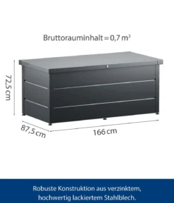 Hörmann Gartenbox Juno Modern 1620, 700 Liter, ca. B166/H72,5/T87,5 cm