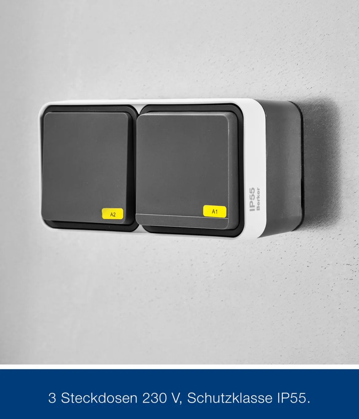 Hörmann Juno Elektropanel mit 1-Phasen-Wechselstrom, ca. B47/H180/T2 cm