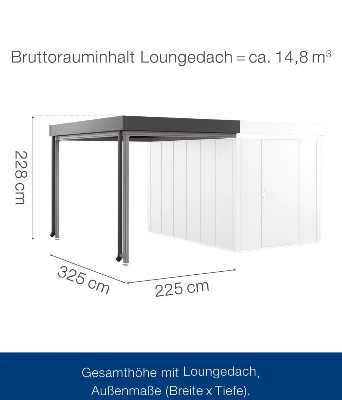 Hörmann Juno Loungedach für JFD7/11/14, ca. B225/H220/T325 cm