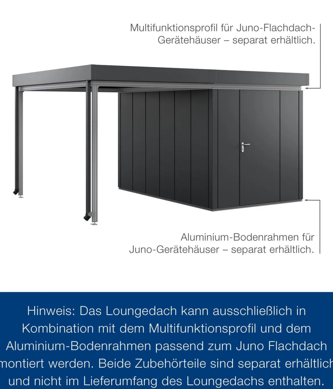 Hörmann Juno Loungedach für JFD7/11/14, ca. B225/H220/T325 cm
