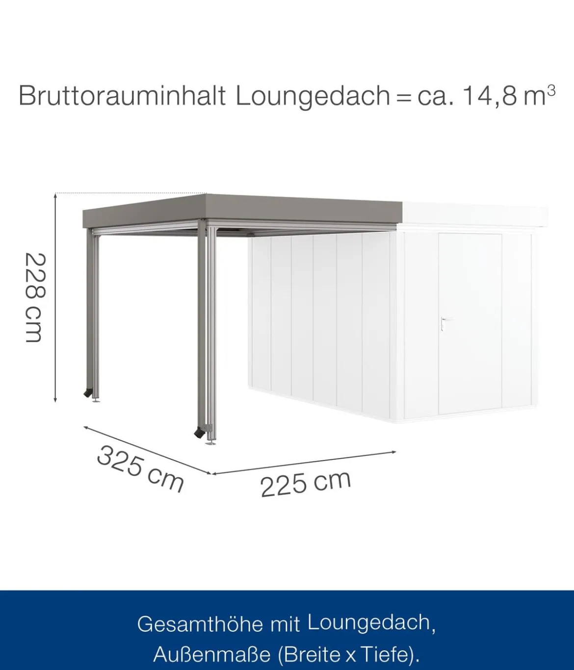 Hörmann Juno Loungedach für JFD7/11/14, ca. B225/H220/T325 cm