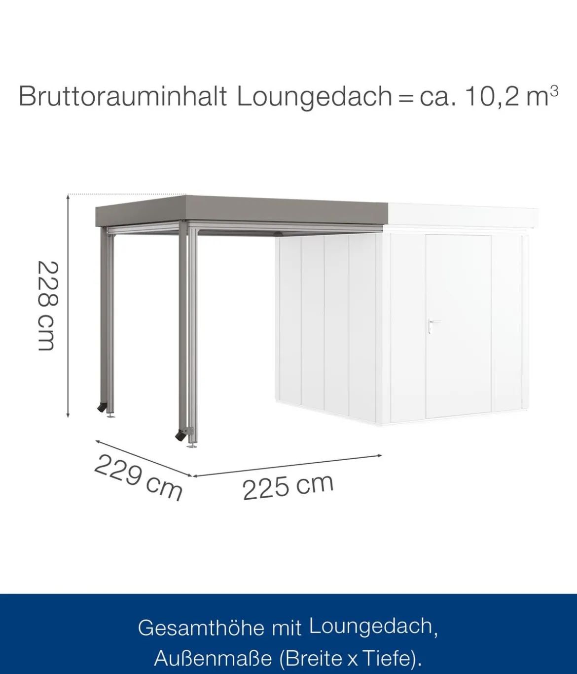 Hörmann Juno Loungedach für JFD5/9/12, ca. B225/H220/T229 cm