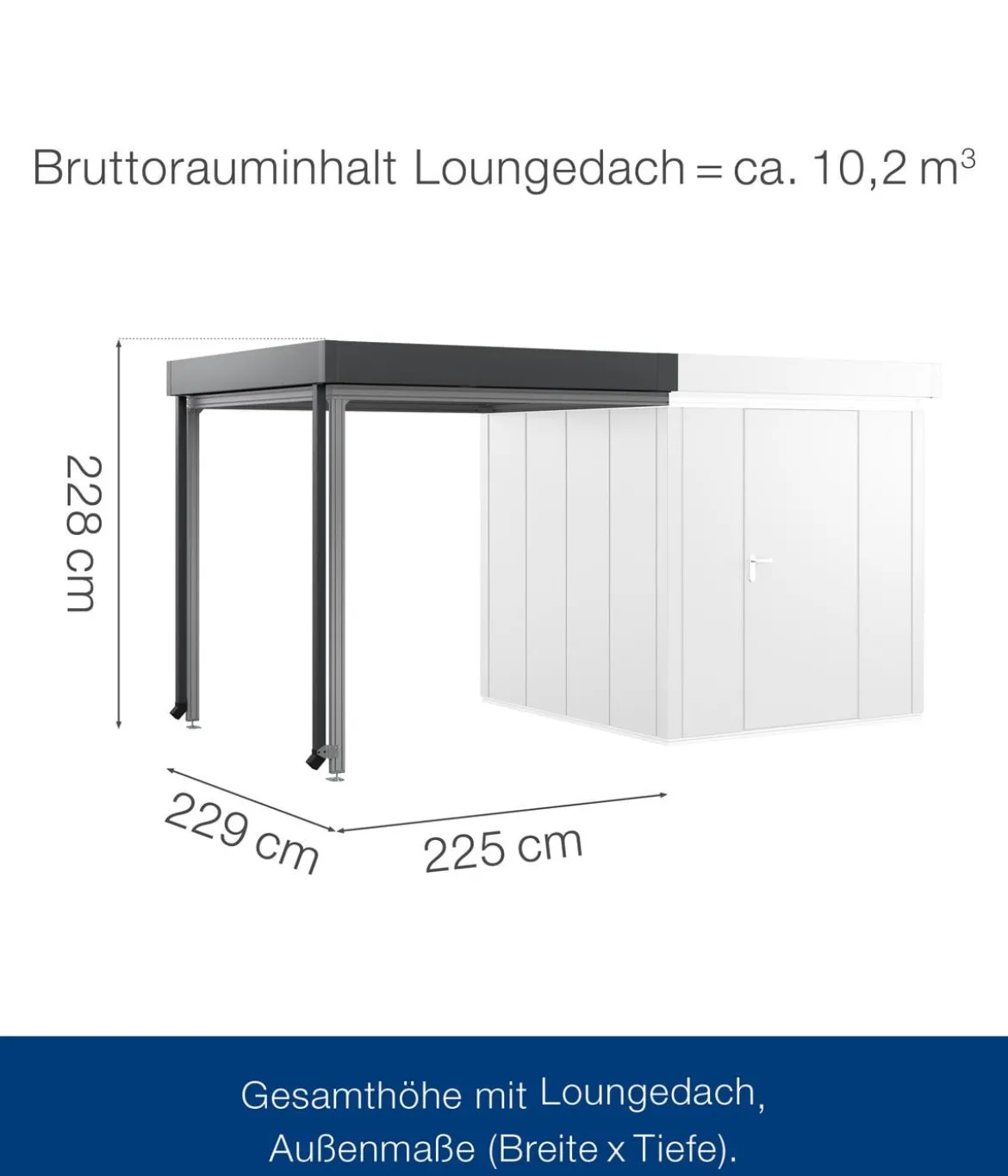 Hörmann Juno Loungedach für JFD5/9/12, ca. B225/H220/T229 cm