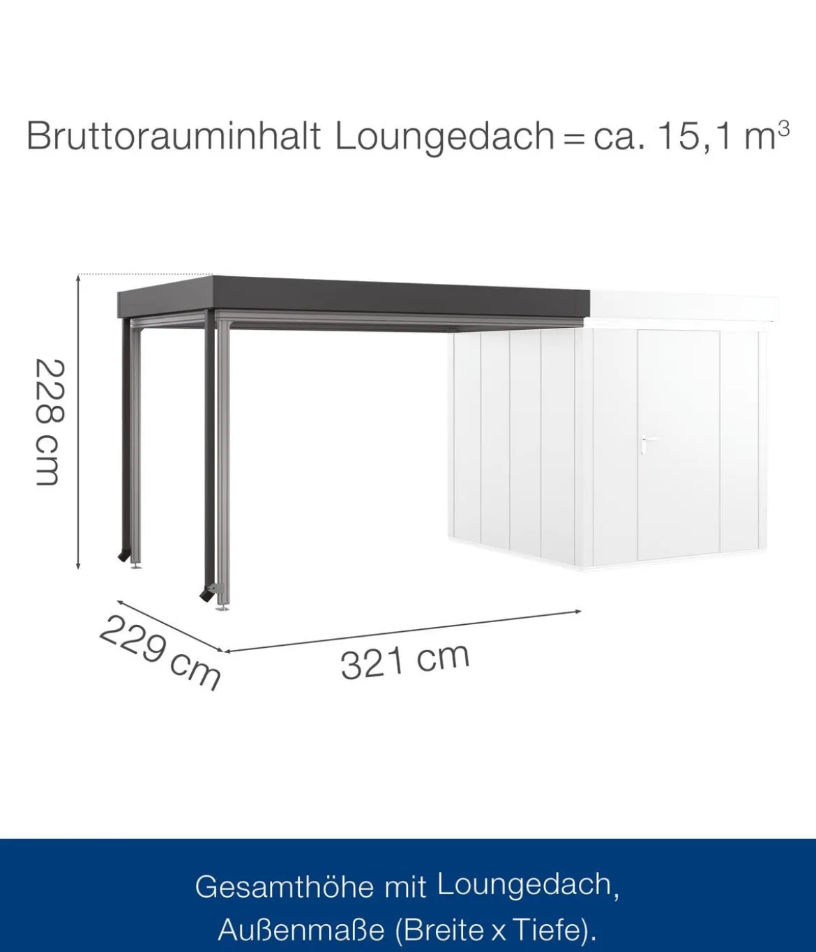 Hörmann Juno Loungedach für JFD5/9/12, ca. B321/H220/T229 cm